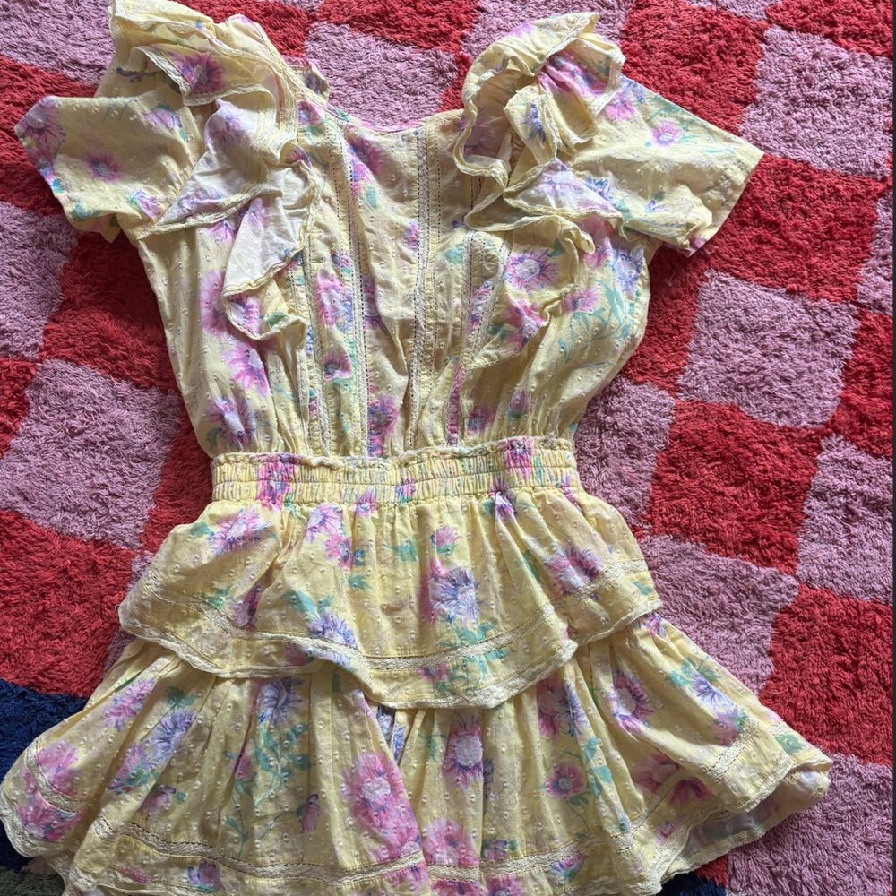 LOVESHACKFANCY Natasha Mini Dress in Floral Print